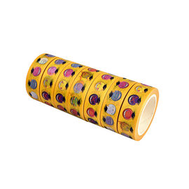Food Pattern Washi Paper Tape, żółty Washi Tape Asortyment DIY Maskowanie